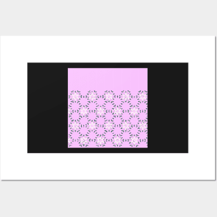 Pink Abstract Flower Pattern Posters and Art